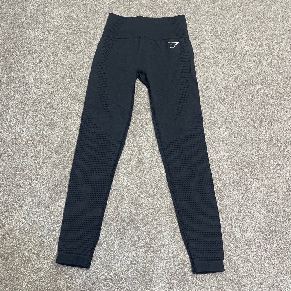 Athletic Performance Training Fitness Gymshark black Leggings Womens Small